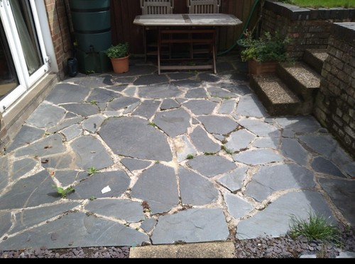Crazy paving slate slabs - crazy,