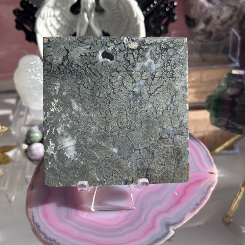 Pyrite with quartz slab - pyrite,