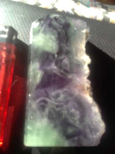 Fluorite slab 10cm 75cm - 10cm, 4.75cm