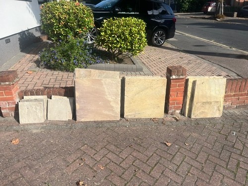 Indian sandstone paving slabs - paving,