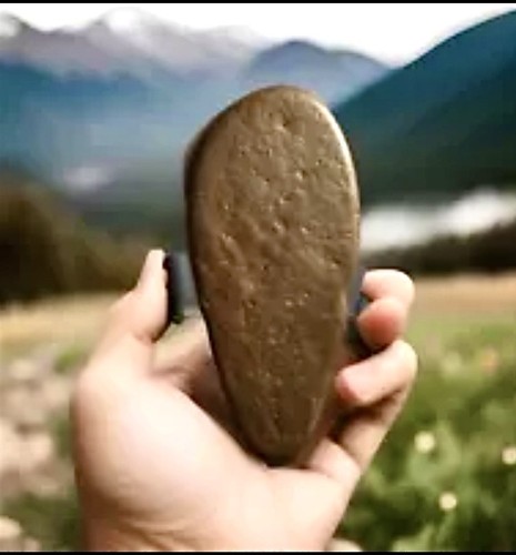 Natural brown stone - brown,