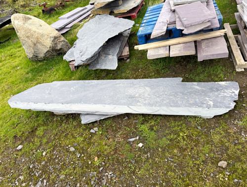 Grey slate stone flagstone - stone,