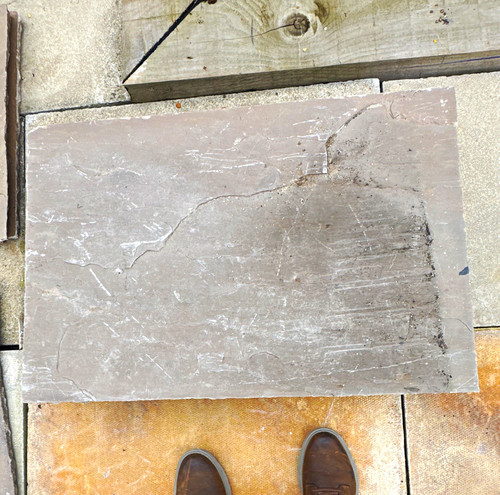 Grey stone patio paver slabs - paver,