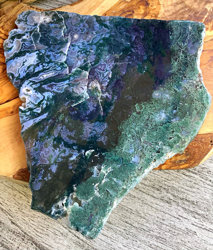 Natural moss agate - natural, crystal