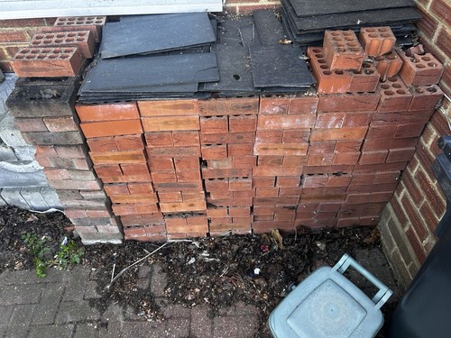 Red pavers and gray - (~900),