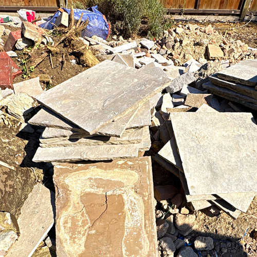 Rectangular beige stone paver - rectangular,